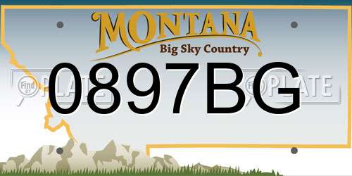0897BG Montana License Plate