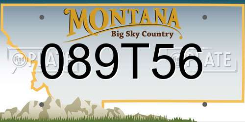 089T56 Montana License Plate