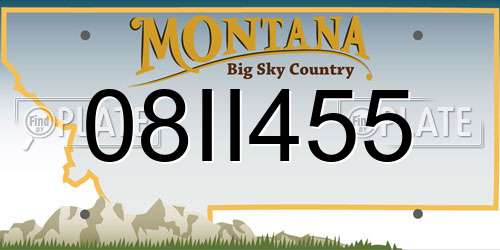 08II455 Montana License Plate
