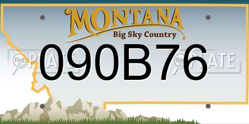 090B76 Montana License Plate