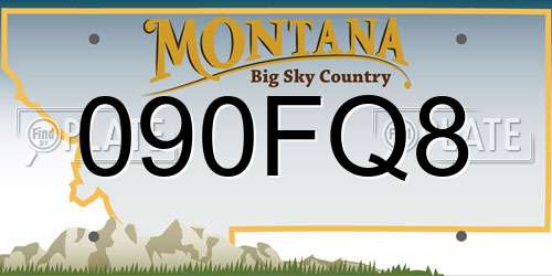 090FQ8 Montana License Plate