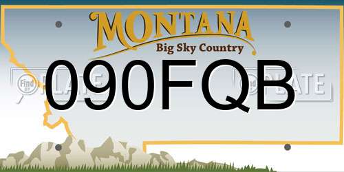 090FQB Montana License Plate