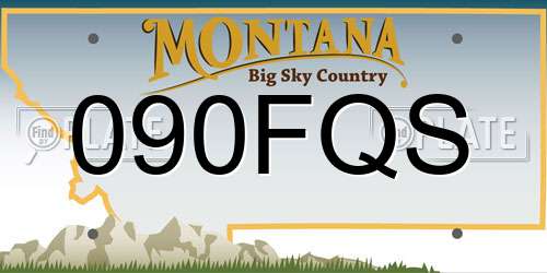 090FQS Montana License Plate