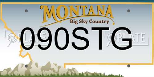 090STG Montana License Plate