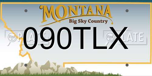 090TLX Montana License Plate