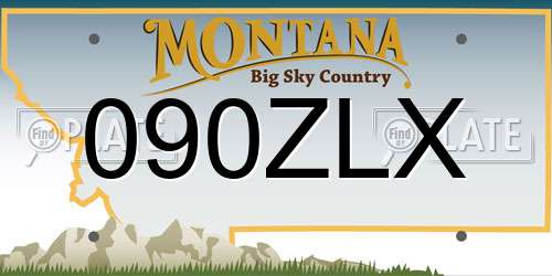 090ZLX Montana License Plate