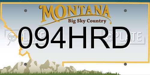 094HRD Montana License Plate