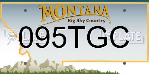 095TGC Montana License Plate
