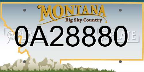 0A28880 Montana License Plate