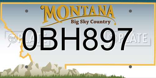 0BH897 Montana License Plate