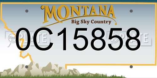 0C15858 Montana License Plate
