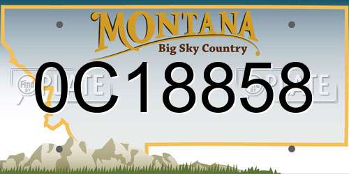 0C18858 Montana License Plate