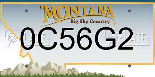 0C56G2 Montana License Plate