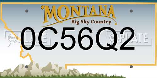 0C56Q2 Montana License Plate