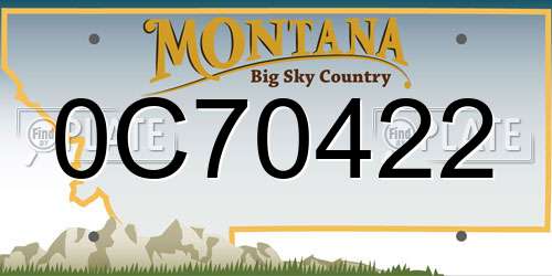 0C70422 Montana License Plate