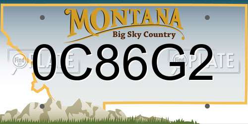 0C86G2 Montana License Plate