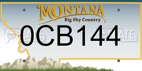 0CB144 Montana License Plate