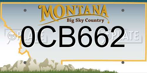0CB662 Montana License Plate