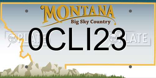 0CLI23 Montana License Plate
