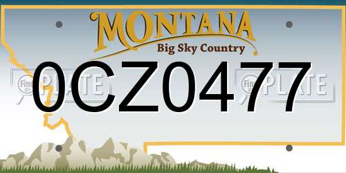 0CZ0477 Montana License Plate