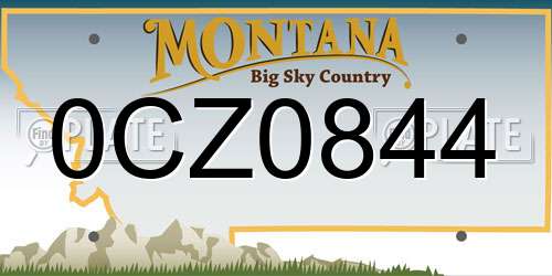 0CZ0844 Montana License Plate