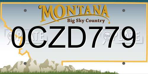 0CZD779 Montana License Plate
