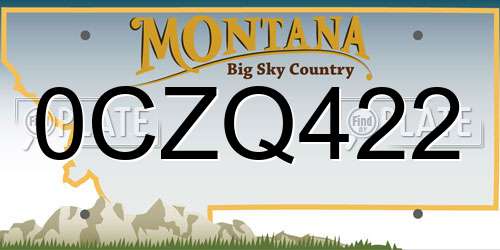 0CZQ422 Montana License Plate