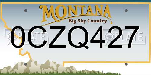 0CZQ427 Montana License Plate