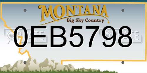 0EB5798 Montana License Plate