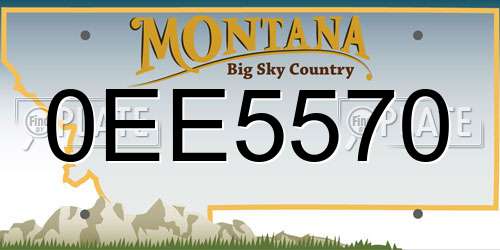 0EE5570 Montana License Plate