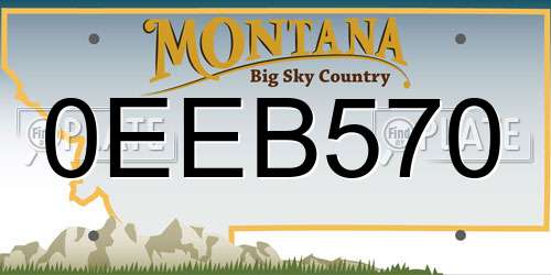 0EEB570 Montana License Plate