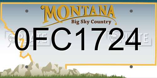 0FC1724 Montana License Plate