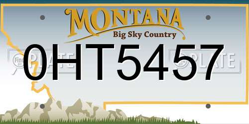 0HT5457 Montana License Plate