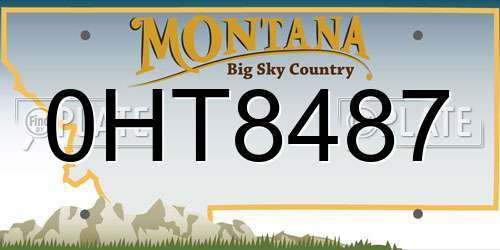 0HT8487 Montana License Plate
