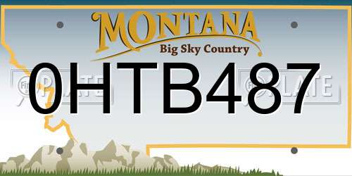 0HTB487 Montana License Plate