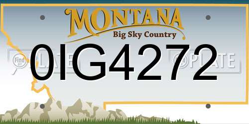 0IG4272 Montana License Plate