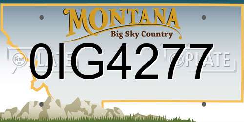 0IG4277 Montana License Plate