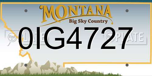 0IG4727 Montana License Plate