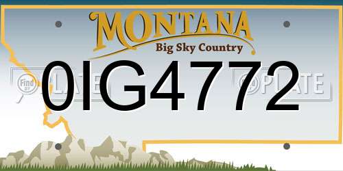 0IG4772 Montana License Plate