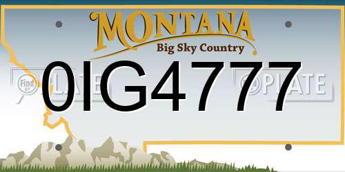 0IG4777 Montana License Plate