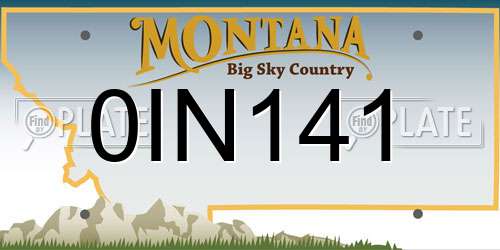 0IN141 Montana License Plate