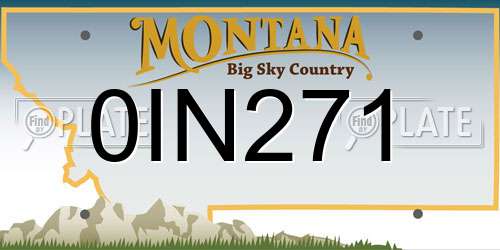 0IN271 Montana License Plate