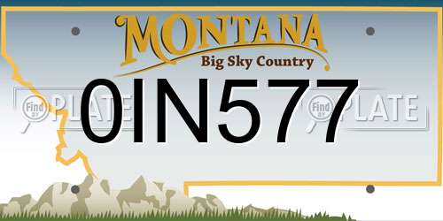 0IN577 Montana License Plate