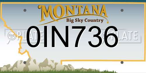 0IN736 Montana License Plate
