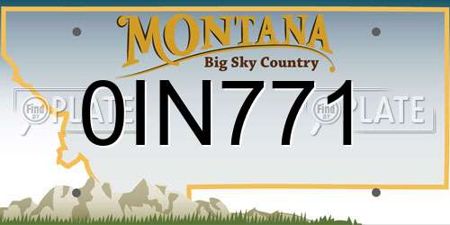 0IN771 Montana License Plate