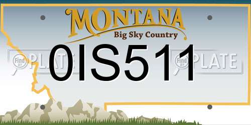 0IS511 Montana License Plate