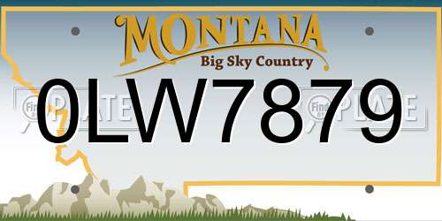 0LW7879 Montana License Plate