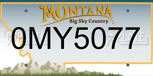0MY5077 Montana License Plate