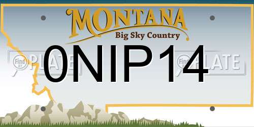 0NIP14 Montana License Plate