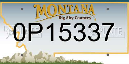 0P15337 Montana License Plate